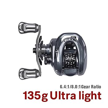 Amazon | 135g 超軽量ベイトキャスティングフィッシングリール